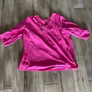 Just my size pink and white shirt